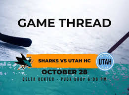 Sharks at Utah Hockey Club (game 10): Lines, game thread and how to watch