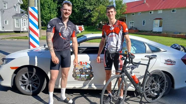 2 cyclists on cross-Canada charity ride for men's mental health have bikes stolen in Winnipeg