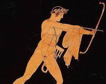 Image of Apollo God of Archery and Plagues Iliad classical art arrows