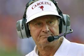 South Carolina coach Steve Spurrier didn&#39;t have much reason to smile in his loss - 201210201841672819048-p2