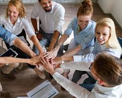 Image of startup team celebrating success