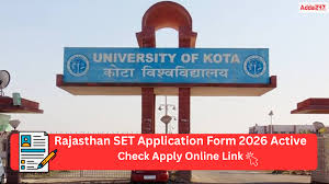 Rajasthan SET 2026: University of Kota Opens Registration Portal for Aspiring Lecturers