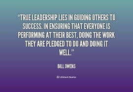 True leadership lies in guiding others to success. In ensuring ... via Relatably.com