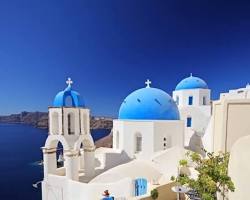 Immagine di Chiesa a cupola blu, Oia