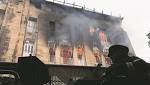 Fire Scindia House, seven hospitalised