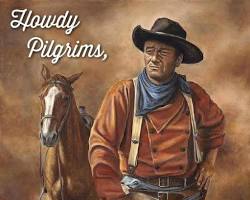 Image of John Wayne saying Howdy