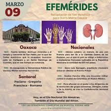 Efemérides 09 de marzo de 2026