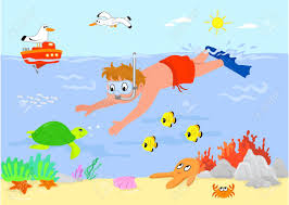 Image result for children swimming cartoon