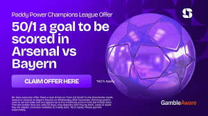 Paddy Power Offer: 50/1 a goal to be scored in Arsenal vs Bayern