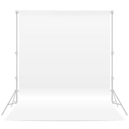 Fluzimir 8x10ft White Professional Backdrop Portrait Photography Background for Photo Booth Photoshoot Screen Video Recording Weddings Parties