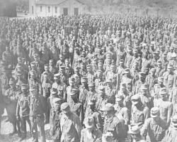 Image of Hungarian soldiers returning home after World War I