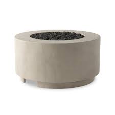 Damian Outdoor Fire Table - Natural Concrete | Amethyst Home