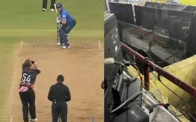 Martin Guptill's Dazzling Display: Four Consecutive Sixes Shatter Commentary Box Window in Legends League Cricket