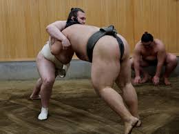 Ukrainian sumo star Aonishiki trains for Japanese top prize
