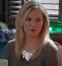 WornOnTV: Alex&#39;s grey cable knit sweater and silver plate/bib necklace on Happy Endings | Elisha Cuthbert | Clothes ... - alexs-grey-cable-sweter-silver-plate-bib-necklace