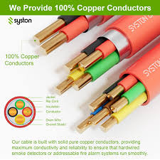 14/4 Fire Alarm Cable, Solid Copper, Red, Shielded, FPLP ...