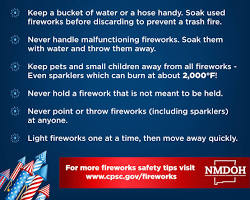 Imagine cu Safety precautions when using fireworks