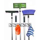 Home- It Mop and Broom Holder, position with hooks garage