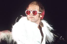Elton John during an interview with David Frost