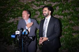 Candidates celebrating at an election event
