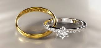 Resultado de imagem para aliança de namoro fina de ouro