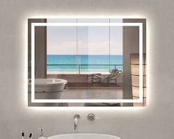 Rectangular LED Bathroom Mirror with Lights