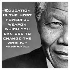 Education is the most powerful weapon which you can use to change ... via Relatably.com