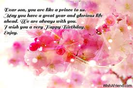 Birthday Wishes For Son via Relatably.com