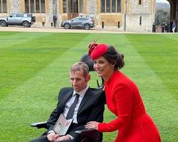 Image of Rob Burrow receiving the MBE