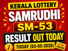 Kerala lottery Samrudhi SM-53 result out today (03-05-2026); Rs 1 crore prize winning number and full list