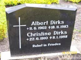 Grab von Christine Dirks (22.06.1910-08.01.1998), Friedhof ...