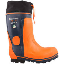 Husqvarna Rubber Waterproof Logger Boots (Orange) - HVA 544 ...