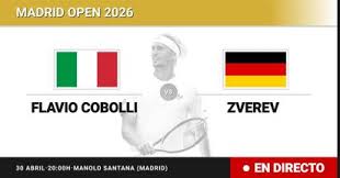 Flavio Cobolli - Alexander Zverev, en directo hoy: sigue el partido de Madrid Open