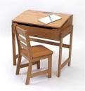 Child's slanted top desk and chair Sydney