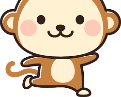 かわいいさるのイラスト