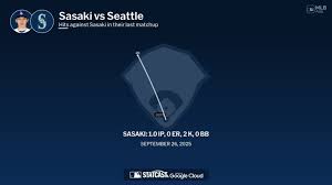 Roki Sasaki against the Mariners