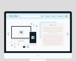 תמונה של laptop screen with different website builder logos, from Freepik