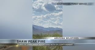 30-acre Shaw Peak Fire burns in Chiricahua Mountains with 0% containment