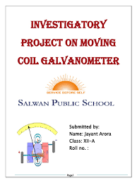 Physics Project On Moving Coil Galva