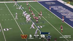 Dallas Cowboys quarterback Dak Prescott finds wide-open tight end Jake Ferguson for Boys' to go up two scores