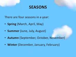 Resultado de imagen para SEASONS OF THE YEAR