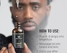Image of man rubbing beard oil into his beard