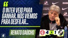 Renato vê 'falta de atenção' do Vasco em derrota para o Inter, diz que 'ficou barato' e dispara: 'Entramos com sono'