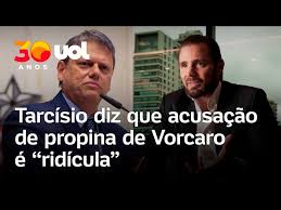 'Beira o ridículo', diz Tarcísio sobre acusação de propina de Vorcaro