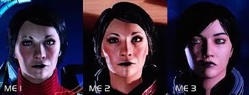 Here are pics of my character from all three Mass Effect games*. Who the hell is THAT? Okay, I manually changed her iris colour because the one that showed ... - Mass-Effect-Shepard-Faces-1200