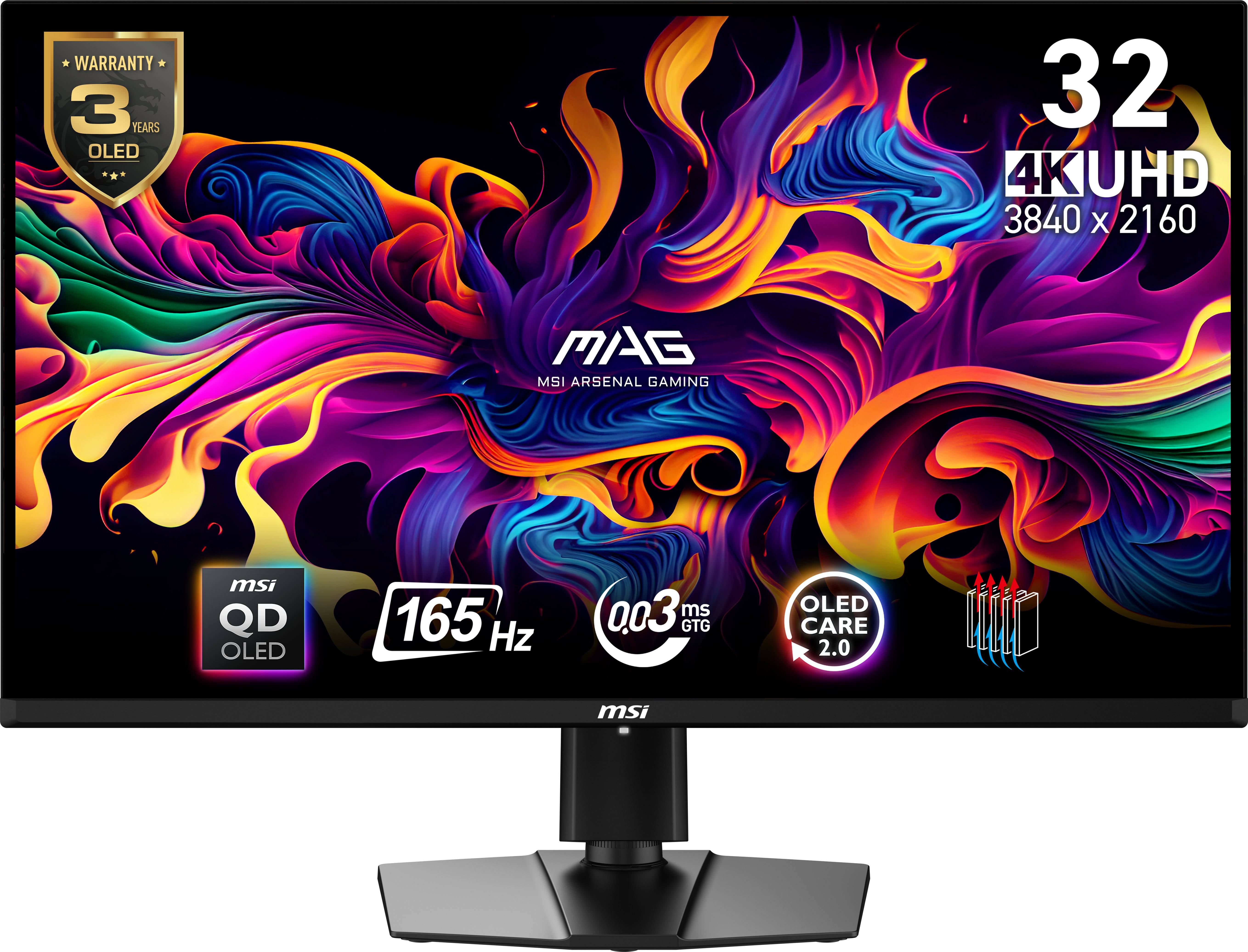 MSI MAG 321UP 31.5" 4K UHD 165Hz QD-OLED Gaming Monitor