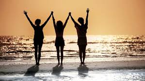 Image result for three friends silhouette
