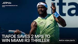 Tiafoe saves 2 MPs, wins Miami thriller against Mensik