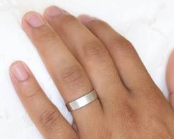 Image of White Gold Wedding Band for men
