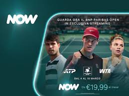🎾Il grande tennis è qui! TUTTI gli Indian Wells in streaming solo su NOW🔥